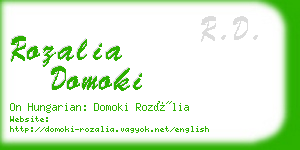 rozalia domoki business card